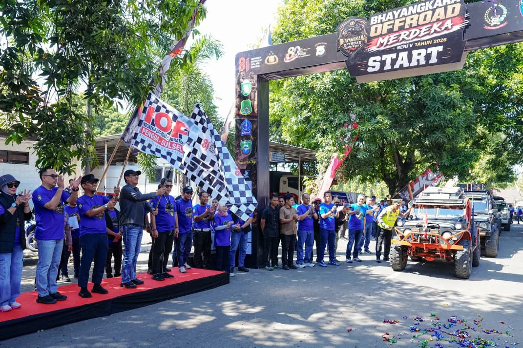 Lepas Peserta Bhayangkara Off-Road Merdeka, Gubernur Sulsel Pesan Offroader Jaga Lingkungan