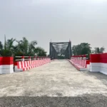 Kondisi fisik Jembatan Salujambu penghubung Kabupaten Luwu dan Luwu Utara yang telah rampung 100 persen
