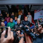 Gubernur Sulsel Andi Sudirman Sulaiman berpidato dalam Rapat Paripurna Hari Jadi ke-357 Sulsel di Gedung DPRD Makassar